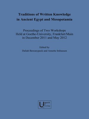 cover image of Traditions of Written Knowledge in Ancient Egypt and Mesopotamia